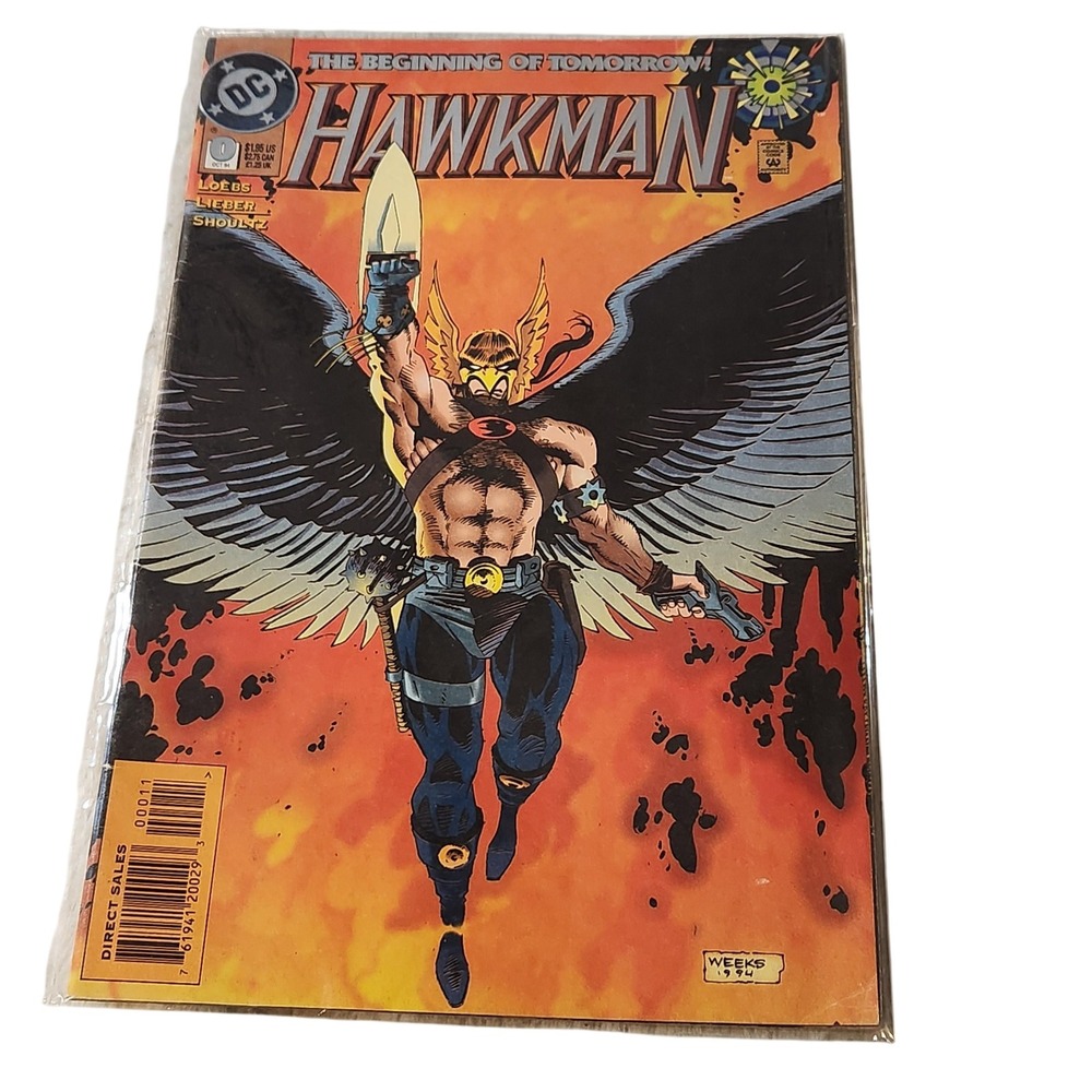 Vintage 1994 Hawkman Issue 0 DC Comic The‎ Beginning of Tomorrow Loebs Weeks